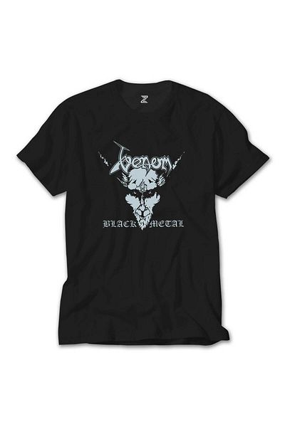 Z zepplin Venom Black Metal Ασημί Μαύρο T-Shirt