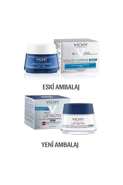 Vichy Liftactiv H.A - 50 Ml Night Care Cream, Wrinkle and Plumping
