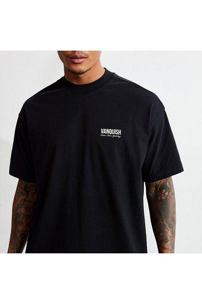 vanquish Ανδρικά T-Shirts & Μπλουζάκια |   Μπλουζάκι Vanquish Tsp Μαύρο Multi Print Oversized