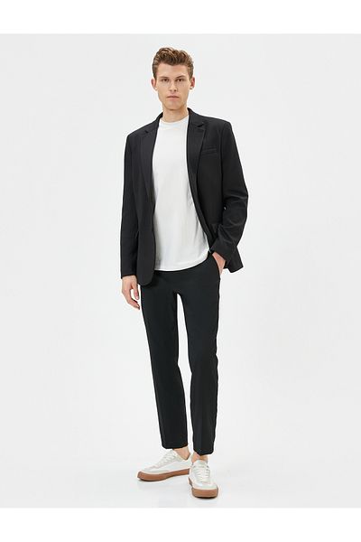 Koton Сако Блейзър Slim Fit джоб с детайлна моно яка с копчета