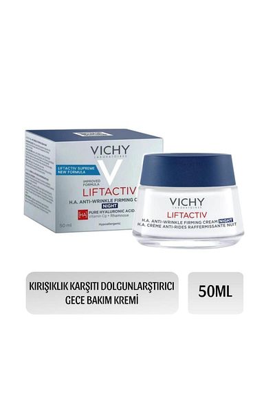 Vichy Liftactiv H.A - 50 Ml Night Care Cream, Wrinkle and Plumping