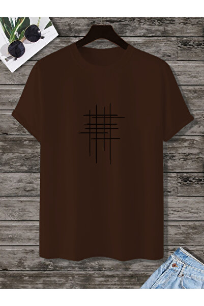 CMKTEKS Unisex Hashtag White Oversize Crew Neck Printed T-shirt