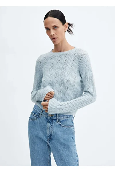 MANGO Woman Sequined knitwear sweater