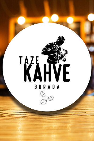 Nod Cafe, Restoran, Çay Ocağı, Kahve Dükkanı Duvar Kapı Süsü, Ahşap Dekoratif...