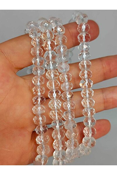 Yasamtohumu Чверть нитки (довжина 9 см!) Кришталевий кварцовий камінь Rondela...