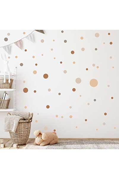 Sticker Sepetim Αυτοκόλλητο τοίχου για βρεφικό και παιδικό δωμάτιο Σετ πουά σ...