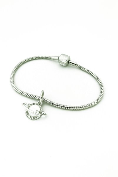 Limezon Glittering Uranus Dangle Steel Charm
