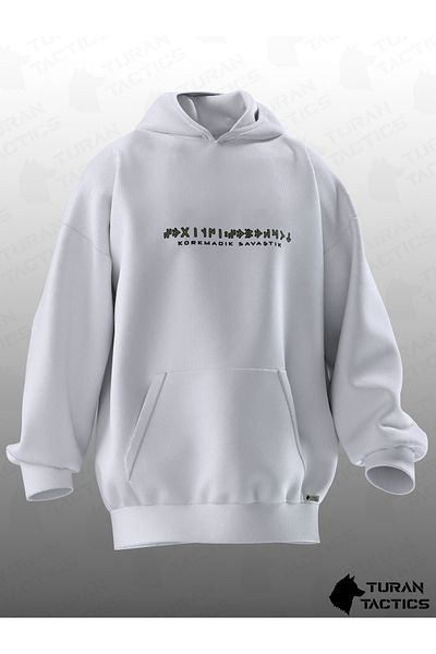 TURAN TACTICS NOT FEAR BATTLE PRINTED OVERSIZE HOODIE (UNISEX)