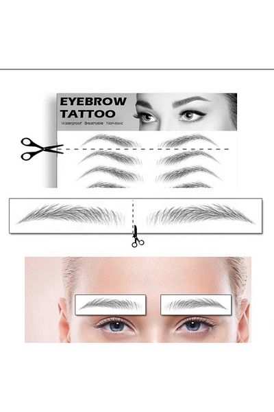 MT Natural Looking Eyebrow Tattoo Sticker - Waterproof Lasting