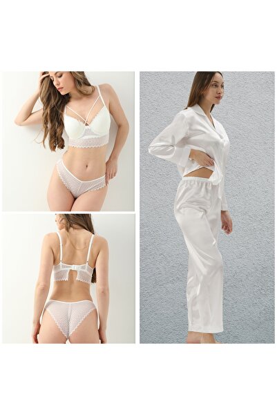 SATTENS Σετ πιτζάμες 4 τεμαχίων προίκας