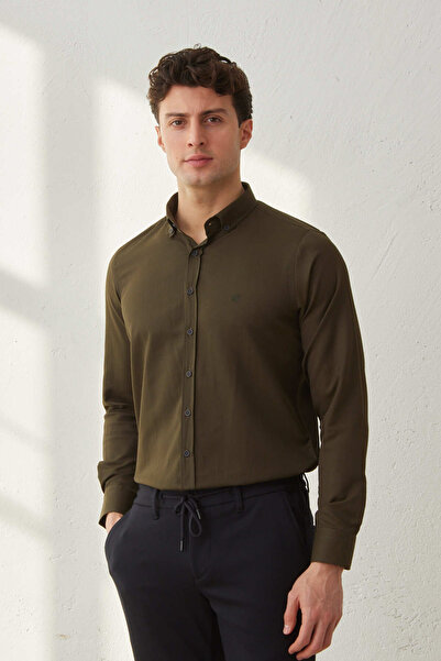 Cosmen Slim Fit Striped Sports Men's Shirt