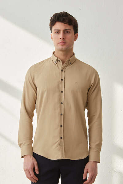 Cosmen Slim Fit Striped Sports Men's Shirt