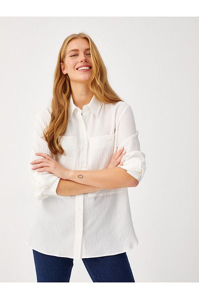 Faik Sönmez Self Textured Button Detailed Tunic 68689