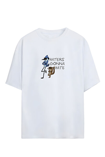 Adrift تي شيرت Haters Gonna Hate للجنسين كبير الحجم