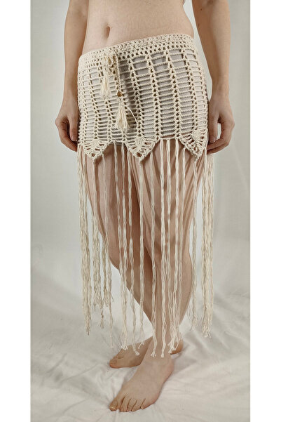 ZÜMAL Χειροποίητο μπικίνι με φούστα παρέο (ΧΡΩΜΑ ΚΡΕΜΑ)