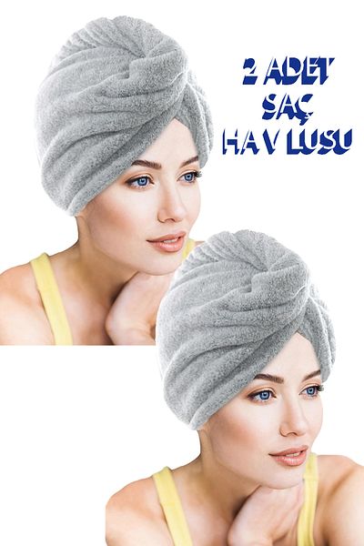 CHIZGY 2 Pieces Thick Microfiber 2 Button Hair Towel Hair Cap Bath Sea And Pool After Beach