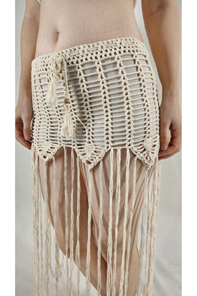 ZÜMAL Χειροποίητο μπικίνι με φούστα παρέο (ΧΡΩΜΑ ΚΡΕΜΑ)