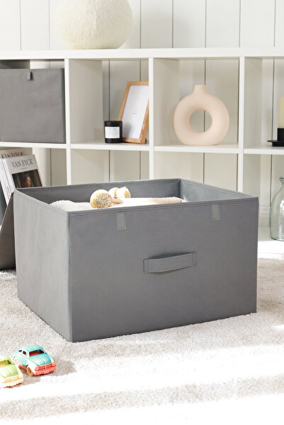 REKHOME Gray Covered In-Cabinet Laundry Toy Organizer Folding Storage Box Storage Bag 48x40x30