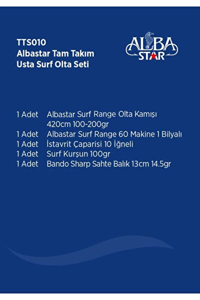 Albastar Tam Takım Surf Usta Olta Seti Tts010 420cm