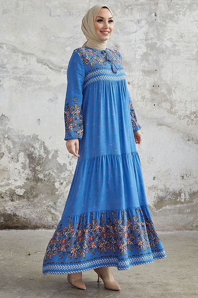 InStyle Rochie casual cu model apos - Saks Blue