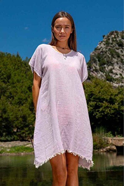 My-o Αυθεντικό Λεπτό Φόρεμα Μουσελίνας με Φούντες 100% Βαμβάκι