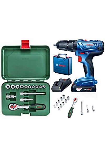 Bosch Gsb 180 li Tek Akülü Darbeli Şarjlı Matkap Vidalama ve 14 Parça Bosch L...