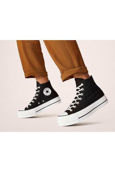converse Chuck Taylor All Star Platform Canvas Women's Casual Shoes Black