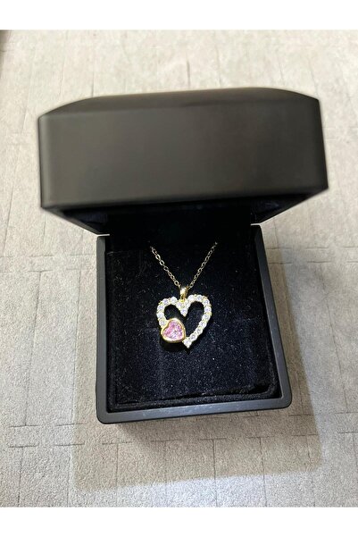 Sepetten Eve Işıklı Kutuda Pandora's Kolye Çift Kalpli Model kadın Hediyelik ...