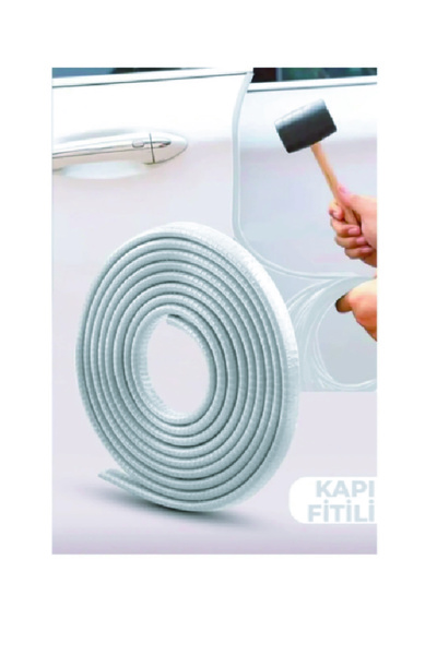 autovision Oto Araç Kapı Koruma Fitili 5 Metre Beyaz Çarpma Çizilme Önleyici Fitil