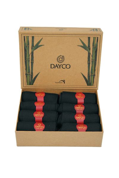 DAYCO Premium καλοκαιρινές κάλτσες μπαμπού χωρίς ραφές σετ 8 Kraft Boxed Smoked - 41-44 - 474