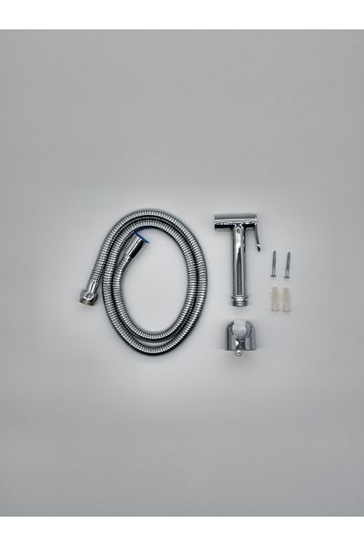 CEVSAN Round Brass Chrome - Toothed and Spiral Jointed Hand Shower
