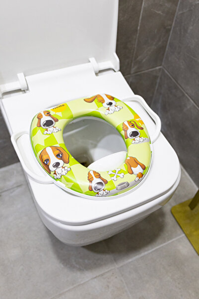 Miningaa Çocuk Bebek Klozet Adaptörü, Lazımlık Kulplu Süngerli Taşınabilir Lü...