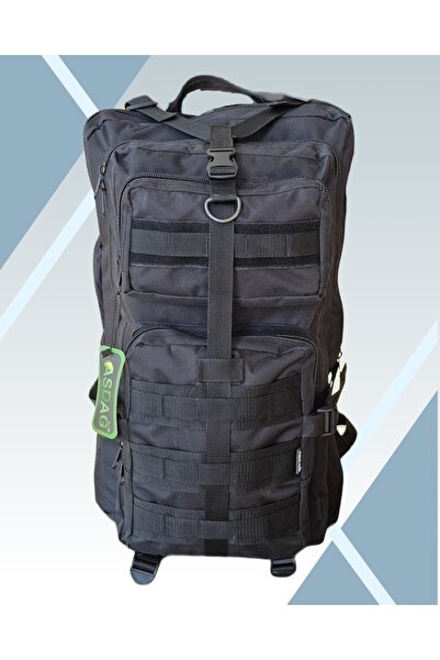 ASDAĞ Büyük Bixi Siyah Askeri Sırt Çantası (65 LİTRE)