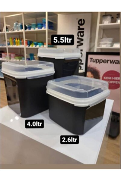 Tupperware Özel Kare Set.5.5 LT, 4 LT ve 2.6 LT.