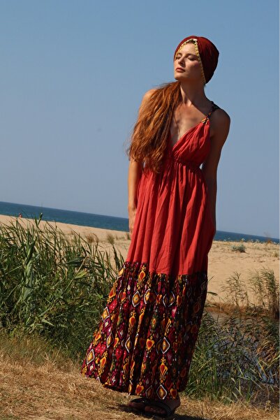 Su Koleksiyon ΦΟΡΕΜΑ ΜΟΥΣΛΙΝΑ GAZELLE BOHO STYLE - Κανέλα