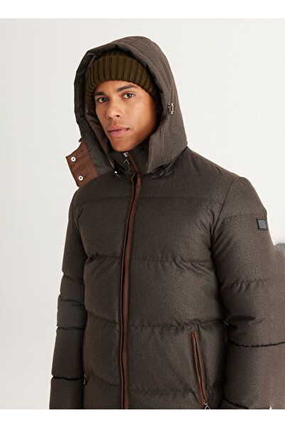 ALTINYILDIZ CLASSICS Ανδρικό παλτό Altınyıldız Classics καφέ 4C 0824100006