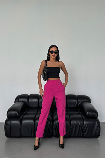 OUZ Fashion بنطلون نسائي بأزرار جانبية