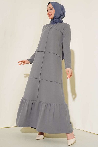 VOLT CLOTHİNG Weites Kleid mit Streifen vorne für Damen