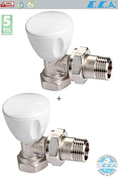 Eca 1/2 Köşe Radyatör Valfi 2 Adet RV3 Petek Havlupan Vanası 602120641