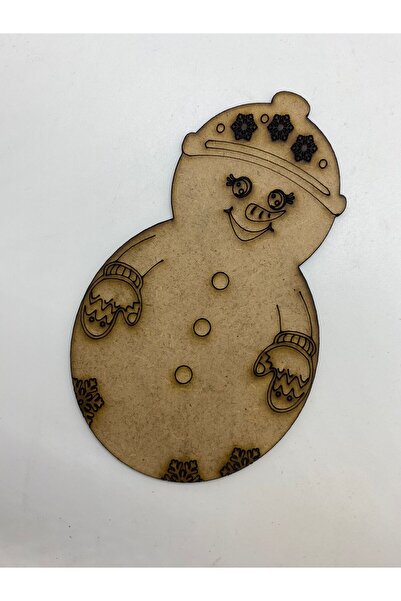 renklielleratölyesi Ahşap Kardan Adam