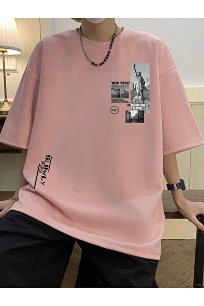 MYDARKSTYLE UNISEX New York Printed Oversize T-shirt