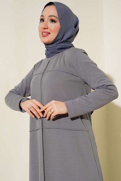 VOLT CLOTHİNG Weites Kleid mit Streifen vorne für Damen