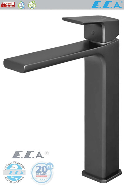 Eca E.c.a Tiera Lavabo Bataryası Mat Siyah Yüksek Tip Lavabo Bataryası 103588002