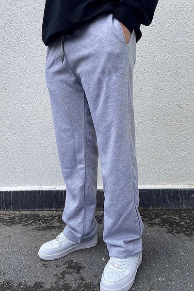 FİTGO Pantaloni de trening largi, confortabili, cu 3 fire, cu picior drept, p...