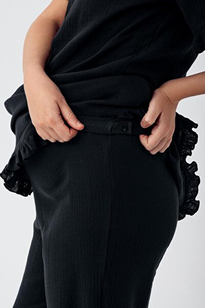 Artış Σετ πιτζάμες εγκυμοσύνης με διπλό στρώμα μουσελίνας με ρυθμιζόμενο ψηλόμεσο κουμπιά