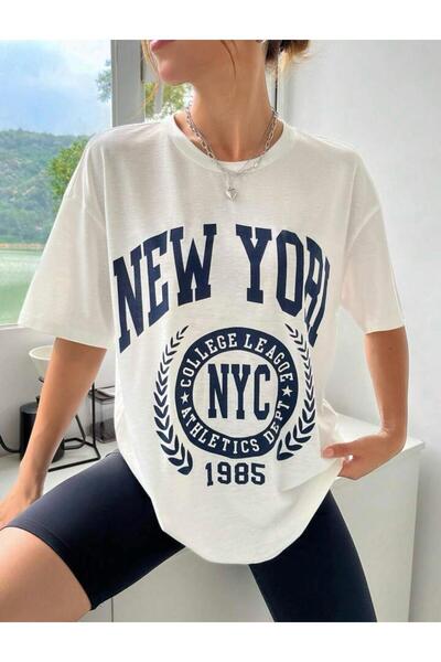 MYDARKSTYLE WOMEN'S NEW YORK NYC Printed Oversize T-shirt