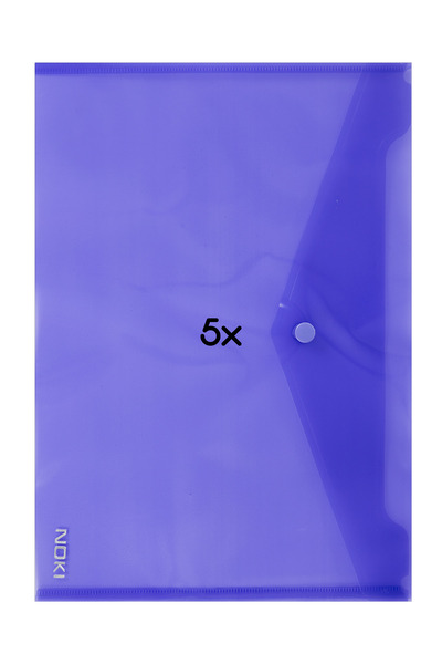 Dağtaş Kırtasiye Noki застібка-липучка для документів, файл, фіолетовий, 5 штук