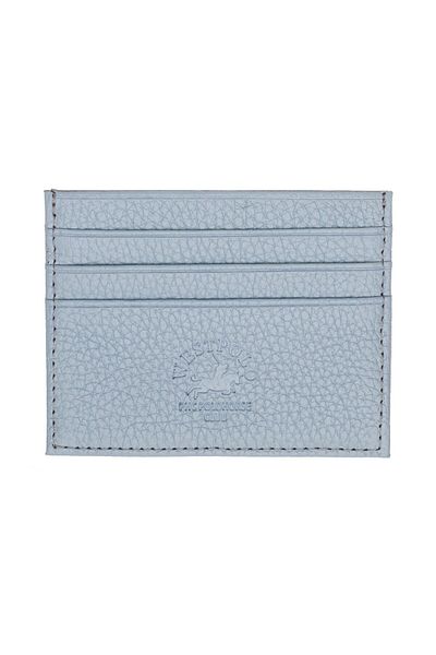 WEST POLO CÜZDAN Genuine Leather Ice Blue Unisex Card Holder with Plenty of Cards WPT041