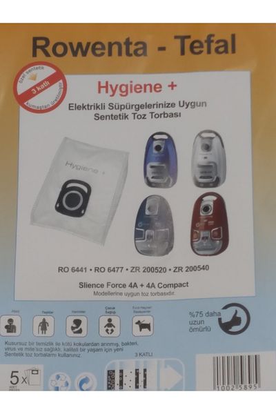 Rowenta Synthetic Dust Bag - Compatible Pack of 5 (X2 10 Pieces)