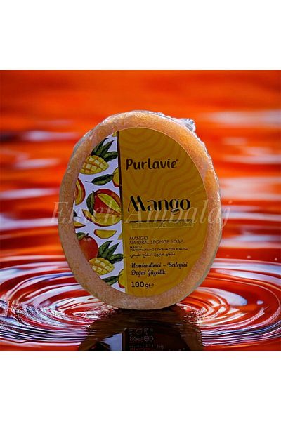 Purlavie Natural Sponge Soap with Mango 1 Piece 100gr